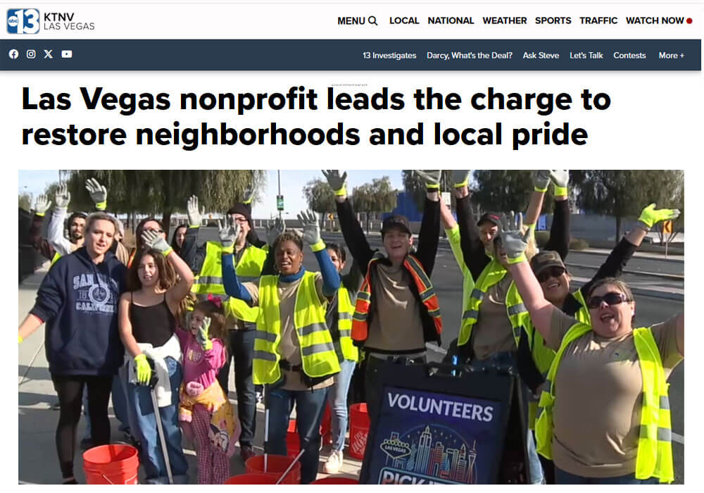 Pick It Up Las Vegas Non-Profit on Channel ABC 13 Local News